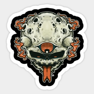 moon skull Sticker